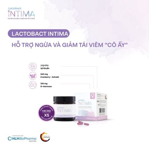 Lactobact Intima - Men vi sinh phụ khoa bổ sung lợi khuẩn từ Đức hộp 30 viên