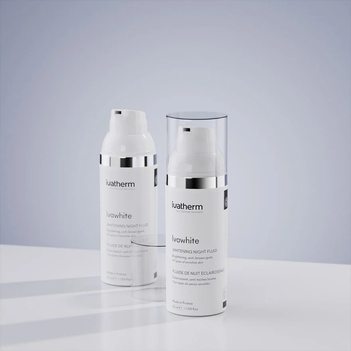 Sữa dưỡng Ivatherm Ivawhite Whitening Night Fluid 50ml Hỗ Trợ Làm Trắng Da Ban Đêm Dành Cho Da Sạm Nám, Tăng Sắc Tố