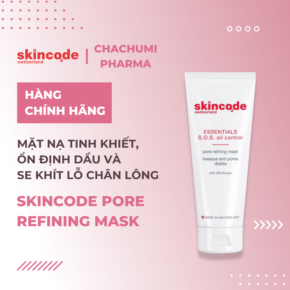 Skincode Pore Refining Mask - Mặt nạ tinh khiết da, ổn định đầu và se khít chân lông
