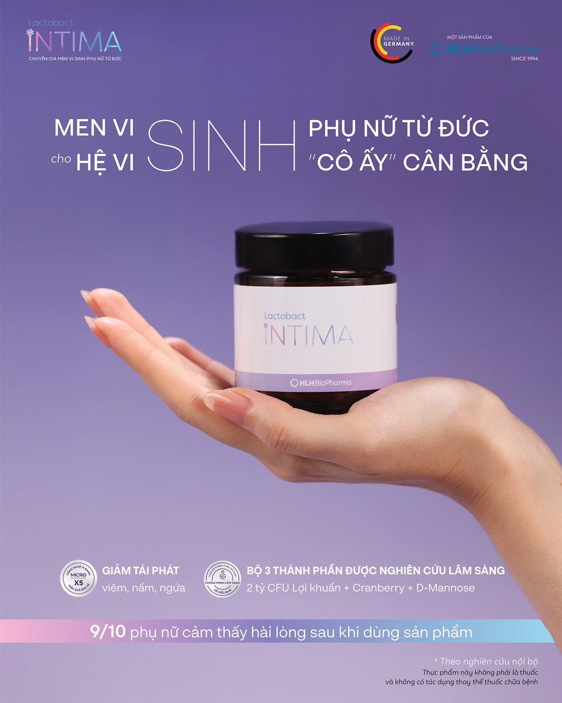 Lactobact Intima - Men vi sinh phụ khoa bổ sung lợi khuẩn từ Đức hộp 30 viên