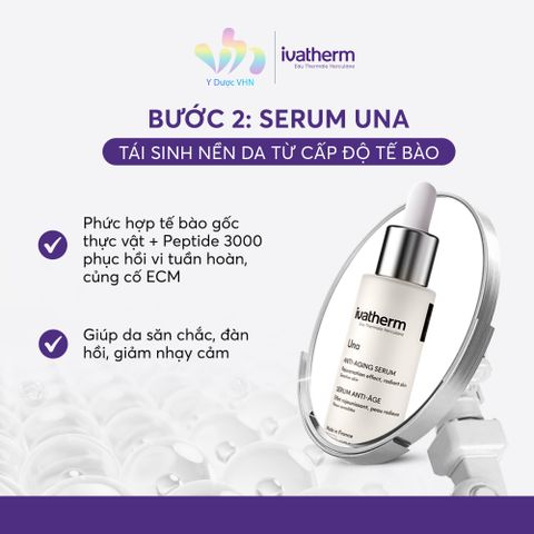 Serum Ivatherm Una Anti-Aging - Serum chống lão hóa, dưỡng da căng mịn 30ml