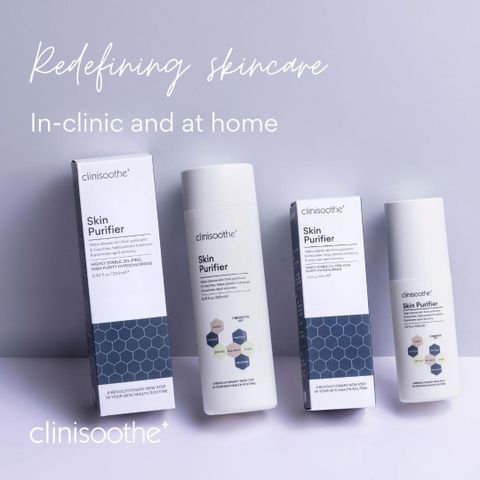 Clinisoothe+ Skin Purifier làm sạch, kháng khuẩn, giảm mẩn đỏ, phục hồi, thúc đẩy làm lành tổn thương 100ml 250ml