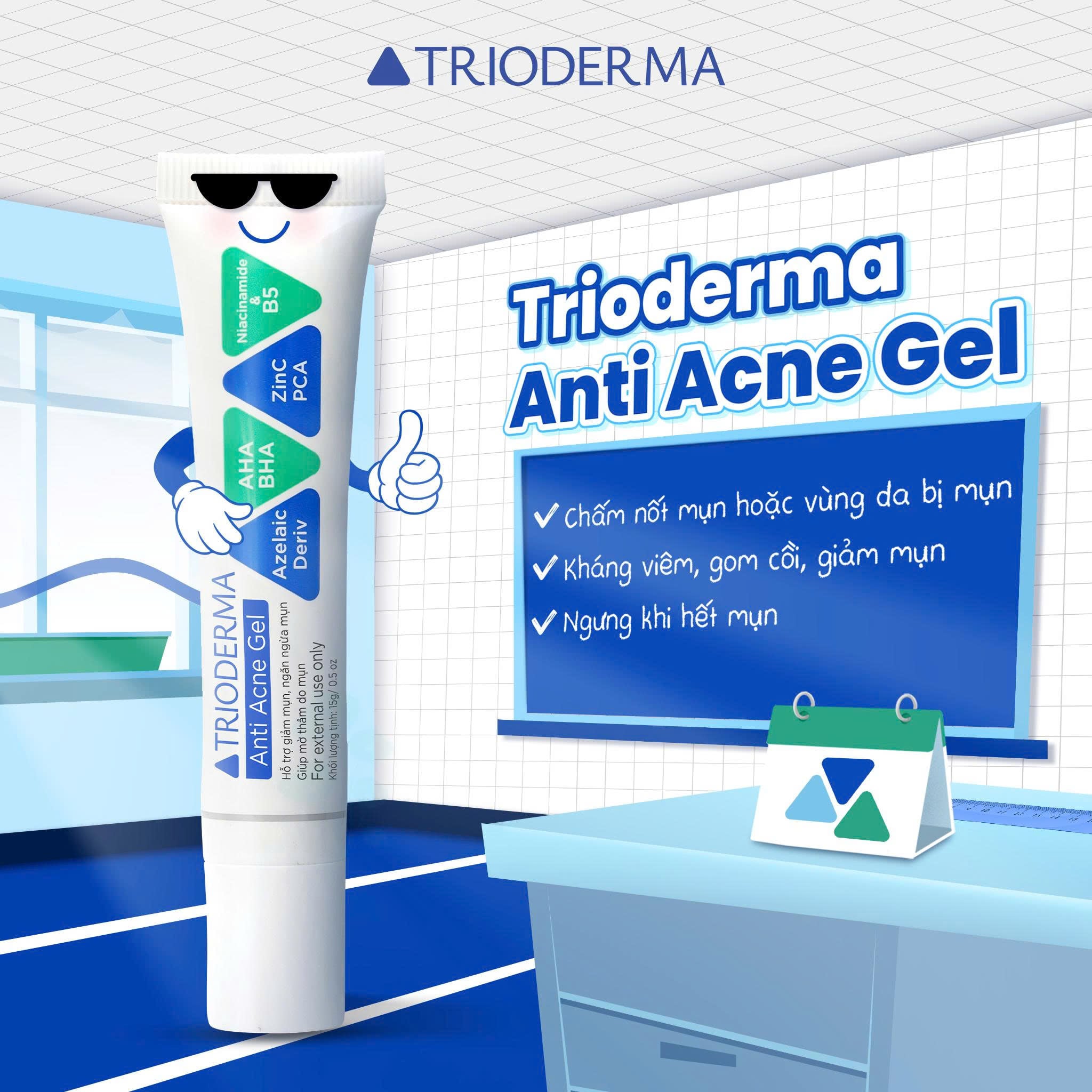 Gel chấm mụn Trioderma tuýp 15g