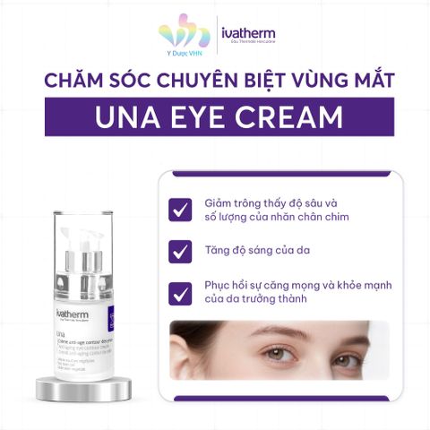 Ivatherm Una Anti-Aging Eye Contour Cream - Kem mắt chống lão hóa, sáng da vùng mắt 15ml