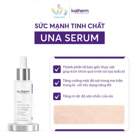 Serum Ivatherm Una Anti-Aging - Serum chống lão hóa, dưỡng da căng mịn 30ml