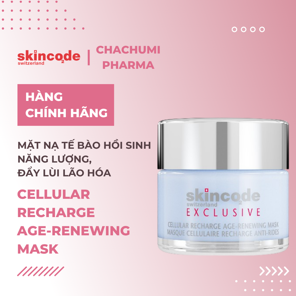 Skincode Cellular Recharge Age-Renewing Mask Mặt nạ tế bào hồi sinh năng lượng, đẩy lùi lão hóa cấp tốc