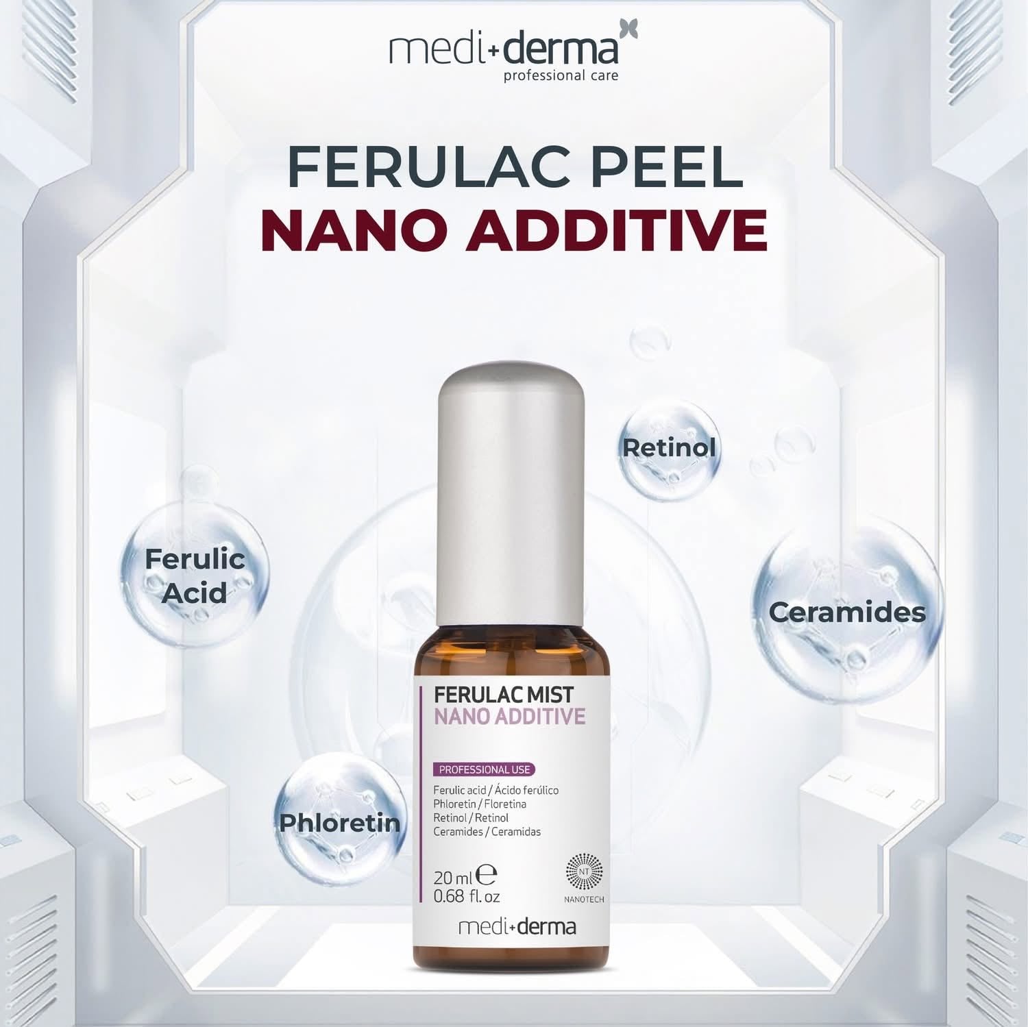 Mediderma Ferulac Nano Additive Xịt Peel Tăng Cường Trẻ Hoá Và Chống Oxy Hoá