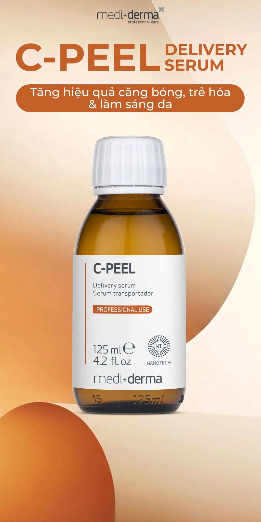 Mediderma C-Peel Delivery Serum Khóa Peel Căng Bóng, Trẻ Hoá, Làm Sáng Và Đều Màu Da