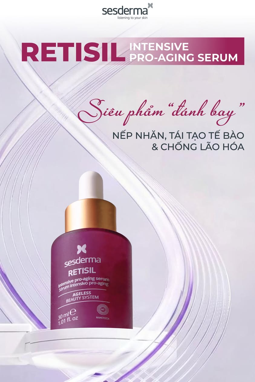 Sesderma Retisil Intensive Pro-Aging Serum 30ml – Serum HPR Tái Tạo Da, Hỗ Trợ Giảm Nếp Nhăn