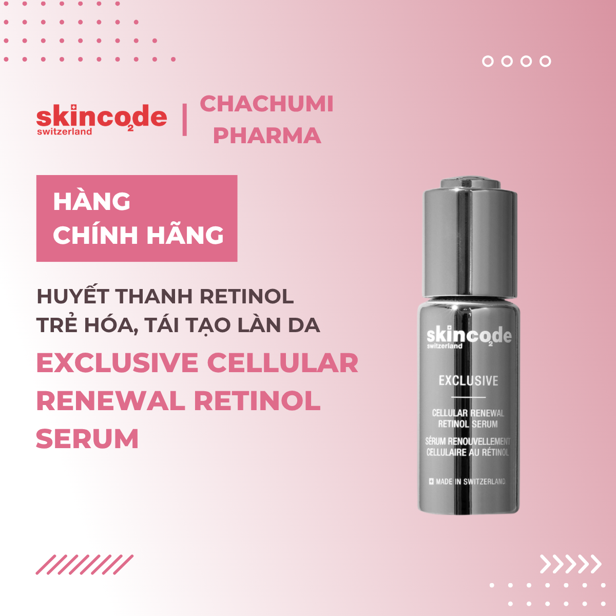 Skincode Exclusive Cellular Renewal Retinol Serum Huyết thanh Retinol trẻ hóa, tái tạo làn da hoàn mỹ