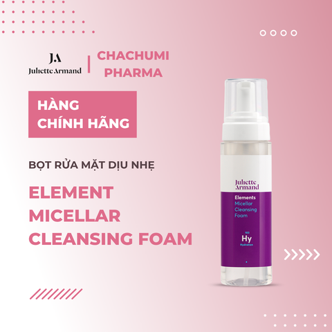 Juliette Armand Elements Micellar Cleansing Foam Bọt Rửa Mặt Micellar Dịu Nhẹ Cho Mọi Loại Da 230ml
