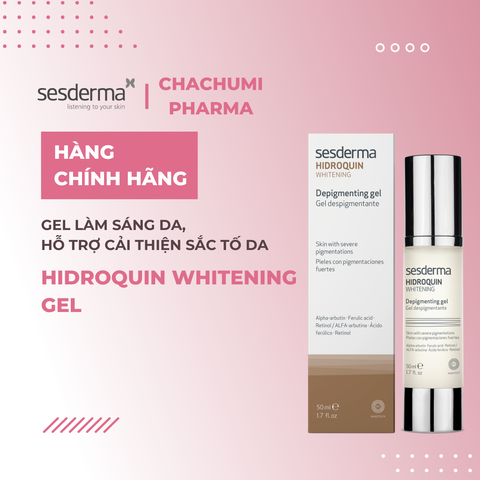 Sesderma Hidroquin Whitening Gel 50ml – Gel Làm Sáng Da, Cải Thiện Sắc Tố Da