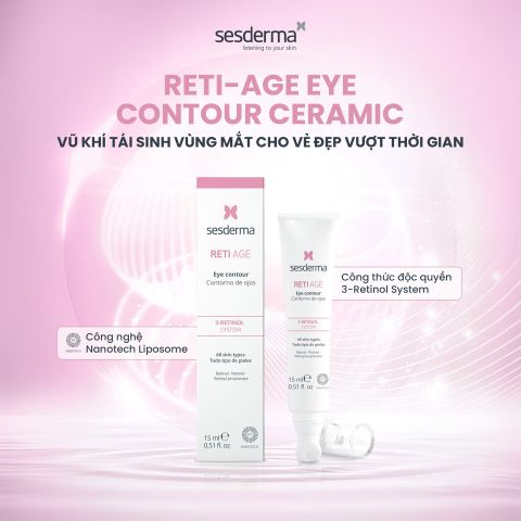 Sesderma Reti Age Eye Contour Ceramic 15ml – Kem Dưỡng Mắt Giảm Nếp Nhăn & Dưỡng Sáng Vùng Mắt