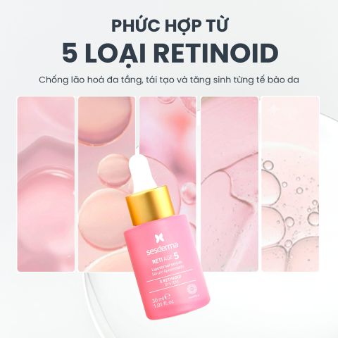 Sesderma Reti Age 5 Liposomal Serum 30ml – Serum Chống Lão Hóa, Hỗ Trợ Giảm Nếp Nhăn
