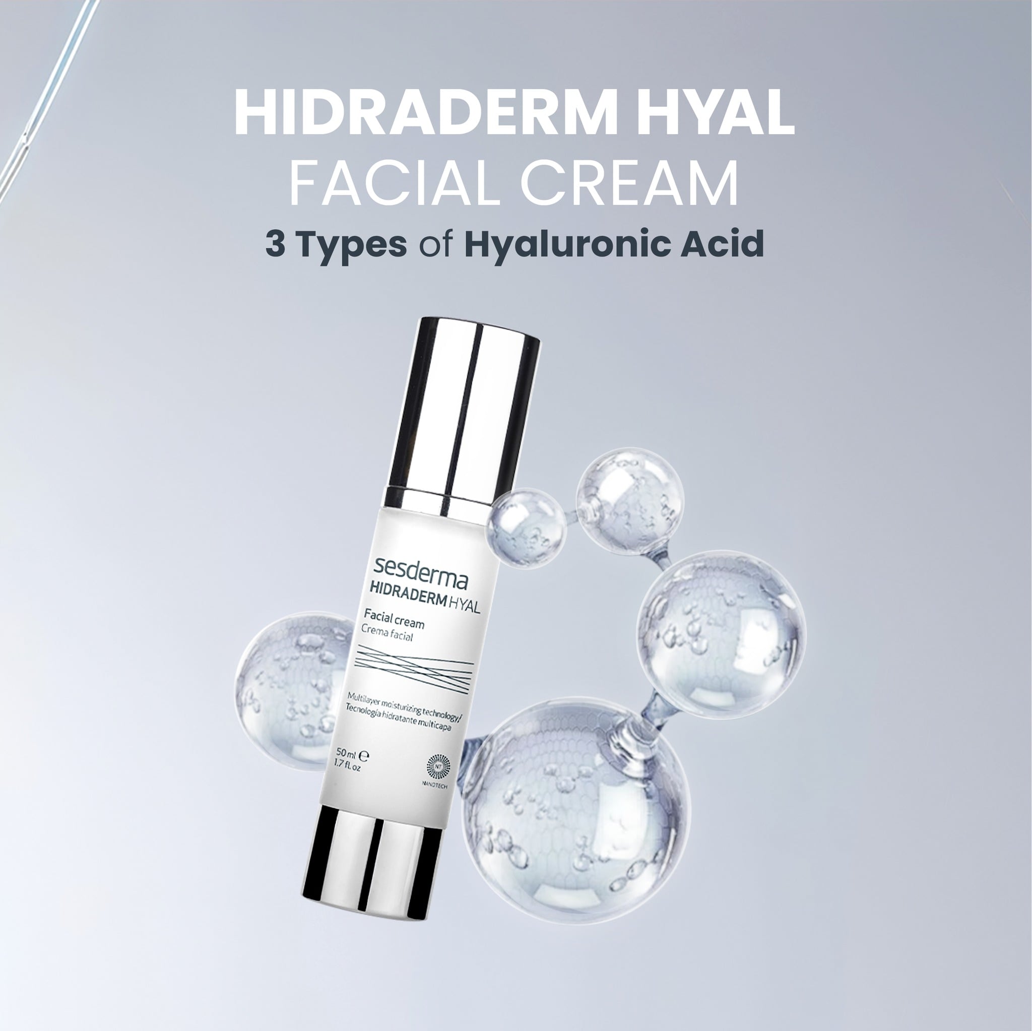 Sesderma Hidraderm Hyal Facial Cream 50ml – Kem Dưỡng Ẩm Sâu, Phục Hồi Hàng Rào Da