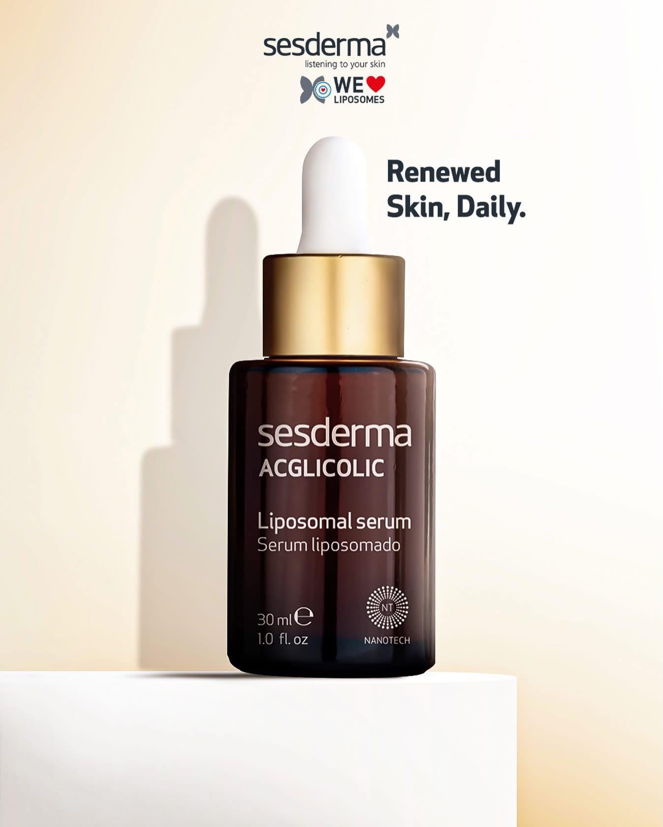 Sesderma Acglicolic Liposomal Serum 30ml – Serum Tái Tạo Bề Mặt Da, Làm Mịn & Thu Nhỏ Lỗ Chân Lông