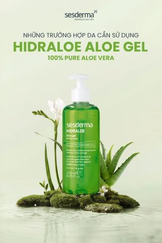 Sesderma Hidraloe Aloe Gel 250ml – Gel Lô Hội Làm Dịu & Phục Hồi Da Nhanh