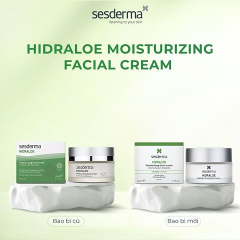 Sesderma Hidraloe Moisturizing Facial Cream 50ml – Kem Dưỡng Ẩm Làm Dịu, Phục Hồi Da Nhạy Cảm