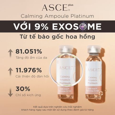 ASCE plus Calming Ampoule Platinum Tinh Chất Làm Dịu Phục Hồi Da Exosome Hộp 5 ống x 3.5ml