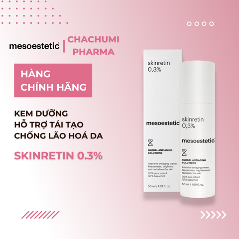 Mesoestetic Skinretin 0.3% Kem Dưỡng Hỗ Trợ Tái Tạo, Chống Lão Hoá, Cải thiện Nếp Nhăn 50ml