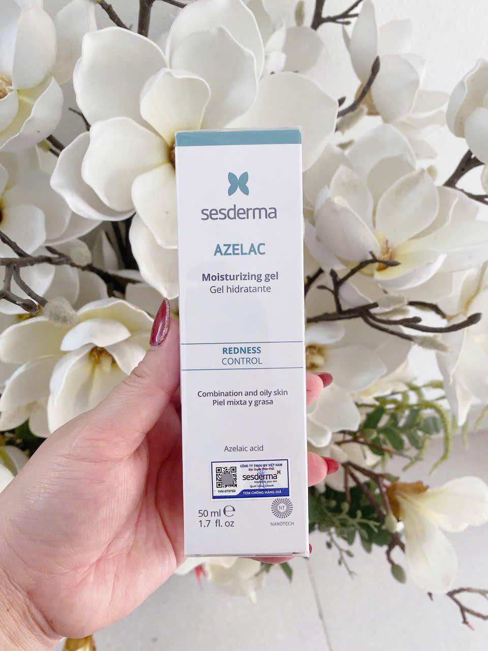 Sesderma Azelac Moisturizing Gel 50ml – Gel Dưỡng Ẩm & Làm Dịu Da Đỏ, Da Dễ Kích Ứng