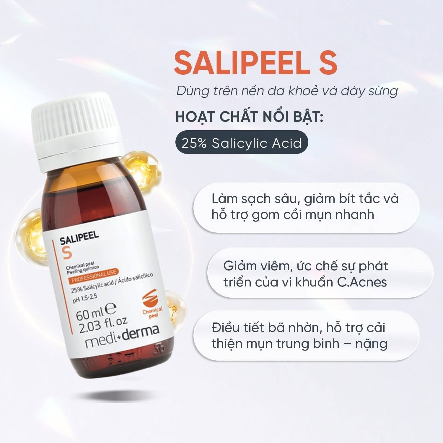 Mediderma Salipeel S Dung Dịch Peel Giảm Mụn, Da Dày Sừng