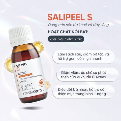 Mediderma Salipeel S Dung Dịch Peel Giảm Mụn, Da Dày Sừng
