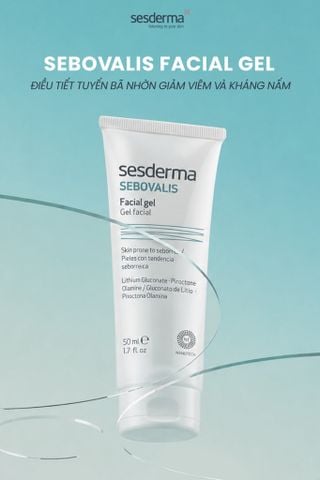 Sesderma Sebovalis Facial Gel 50ml – Gel Kiểm Soát Dầu & Làm Dịu Da Đầu Mụn