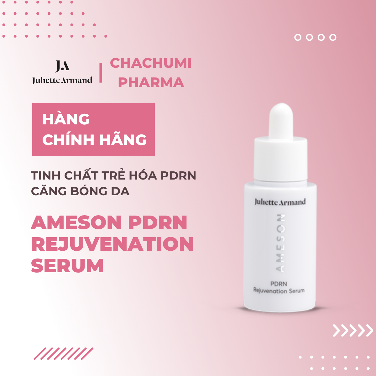 Juliette Armand PDRN Rejuvenation Serum Tinh Chất Trẻ Hóa PDRN Căng Bóng Da 30ml