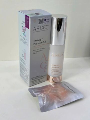 ASCE plus EXOMIST Platinum SR Xịt Khoáng Phục Hồi Cấp Ẩm Làm Dịu Da Exosome (Viên nang đông khô 20mg + Dung dịch 50ml)