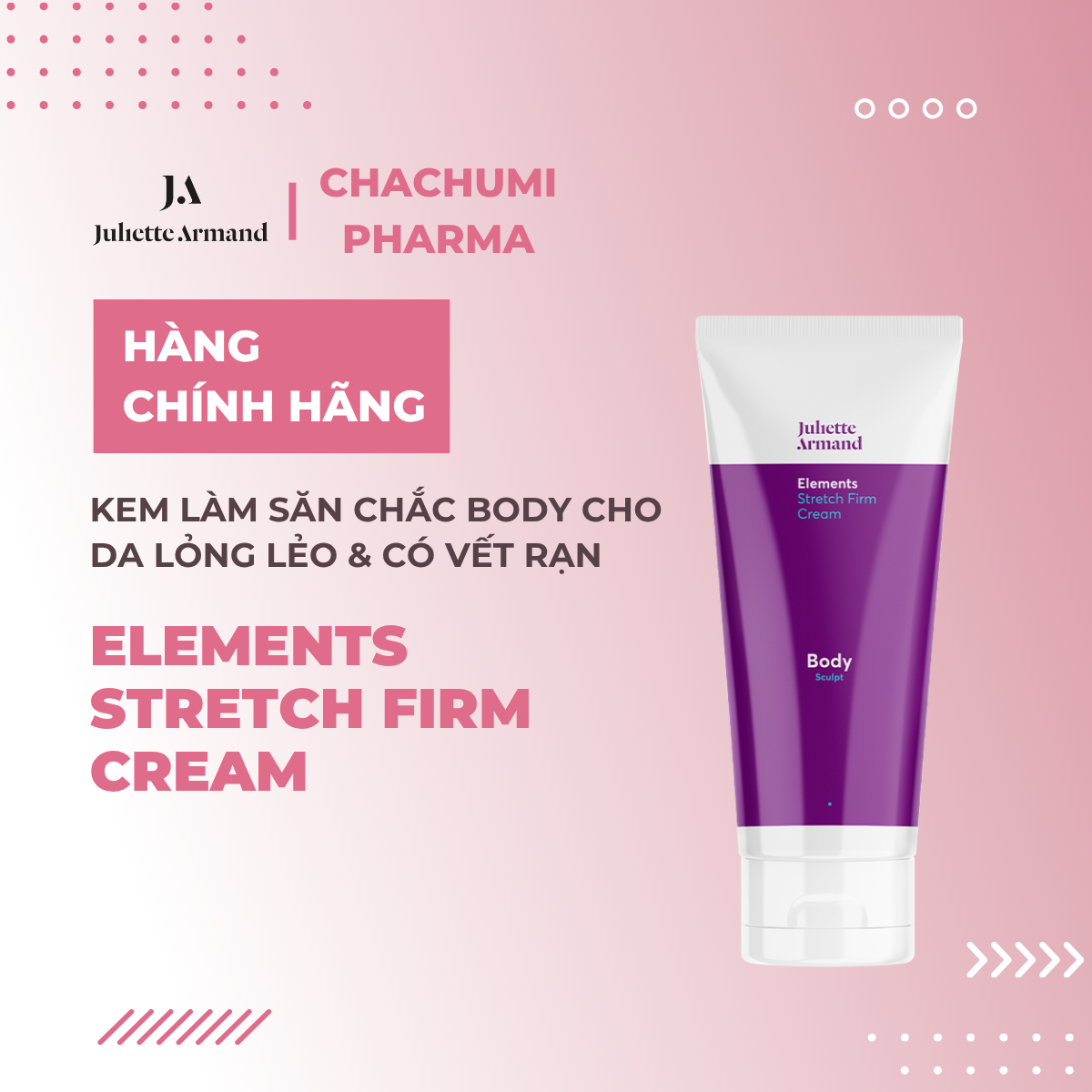 Juliette Armand Elements Stretch Firm Cream Kem Hỗ Trợ Làm Săn Chắc Body Cho Da Lỏng Lẻo Và Có Vết Rạn 200ml