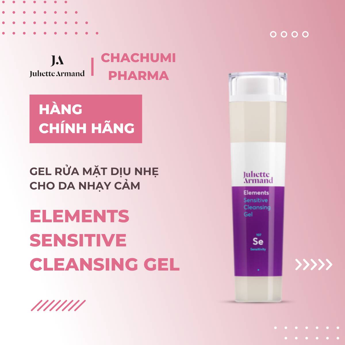 Juliette Armand Elements Sensitive Cleansing Gel Rửa Mặt Dịu Nhẹ Cho Da Nhạy Cảm 210ml
