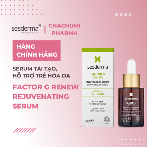 Sesderma Factor G Rejuvenating Renew Serum 30ml – Serum Tái Tạo Da, Hỗ Trợ Trẻ Hóa