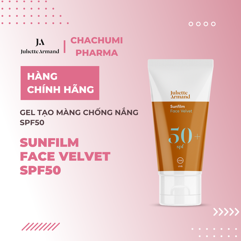 Juliette Armand Sunfilm Face Velvet SPF 50 Gel Tạo Màng Chống Nắng Không Bết Dính 55ml