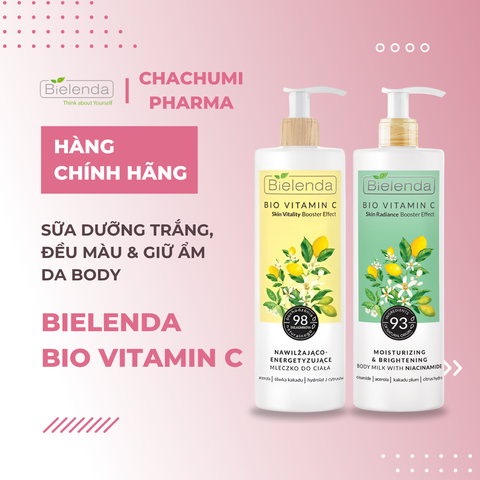Bielenda Bio vitamin C - Sữa dưỡng trắng, đều màu & giữ ẩm da body