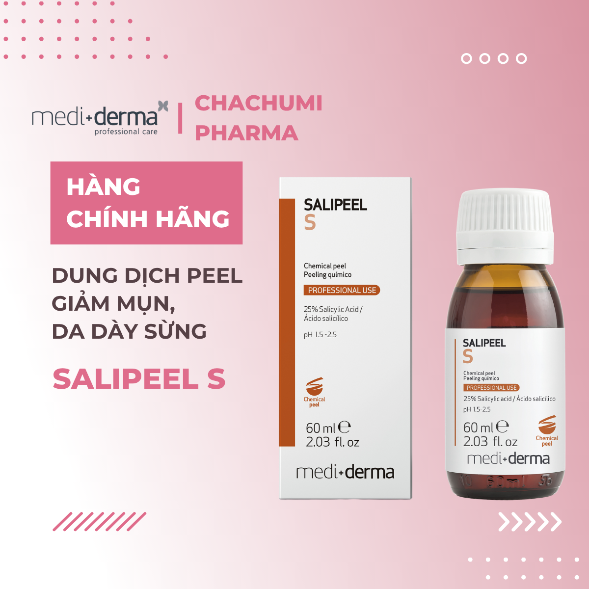 Mediderma Salipeel S Dung Dịch Peel Giảm Mụn, Da Dày Sừng