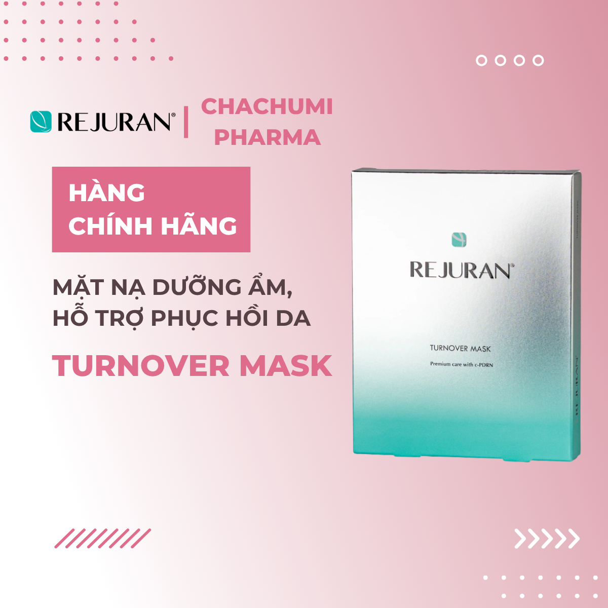 Rejuran Turnover Mask - Mặt nạ dưỡng ẩm, hỗ trợ phục hồi da 40mlx5