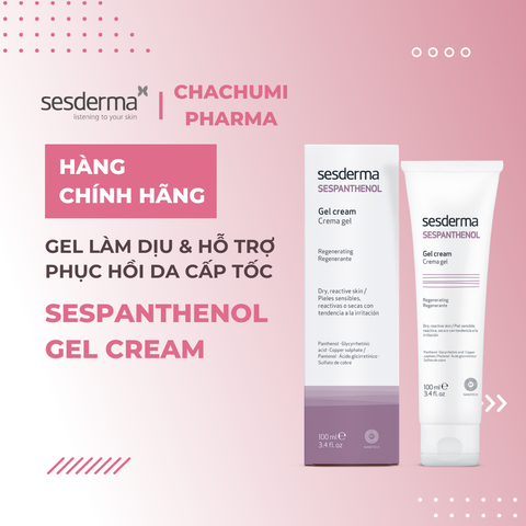 Sesderma Sespanthenol Gel Cream 100ml – Gel Làm Dịu, Giảm Kích Ứng & Phục Hồi Da Cấp Tốc