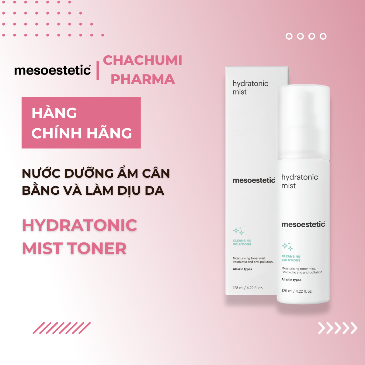 Mesoestetic Hydratonic Mist Toner Dưỡng Ẩm Cân Bằng Và Làm Dịu Da 125ml