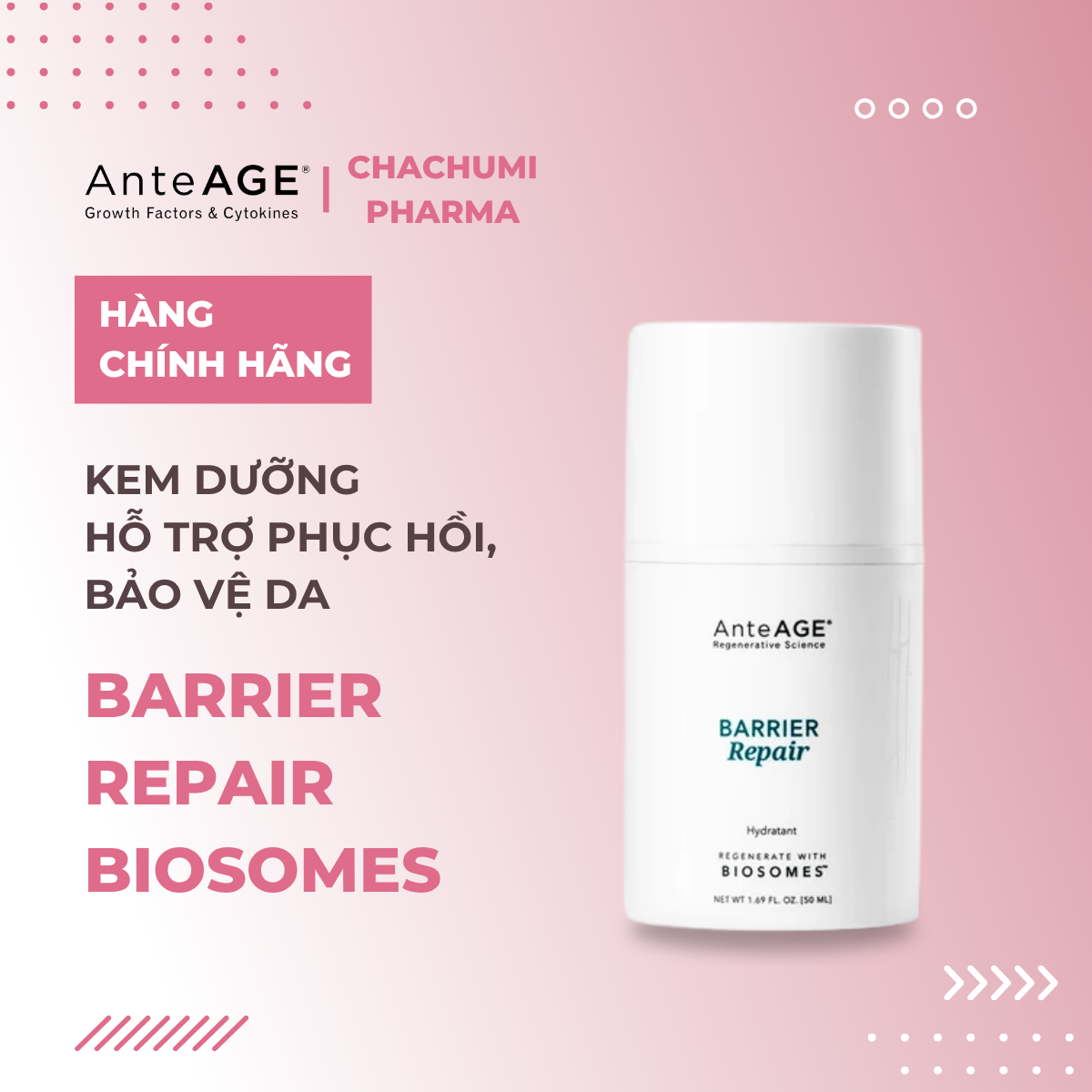 Kem Dưỡng AnteAGE Barrier Repair Biosomes Hỗ Trợ Phục Hồi, Sửa Chữa Hàng Rào Bảo Vệ Da 50ml