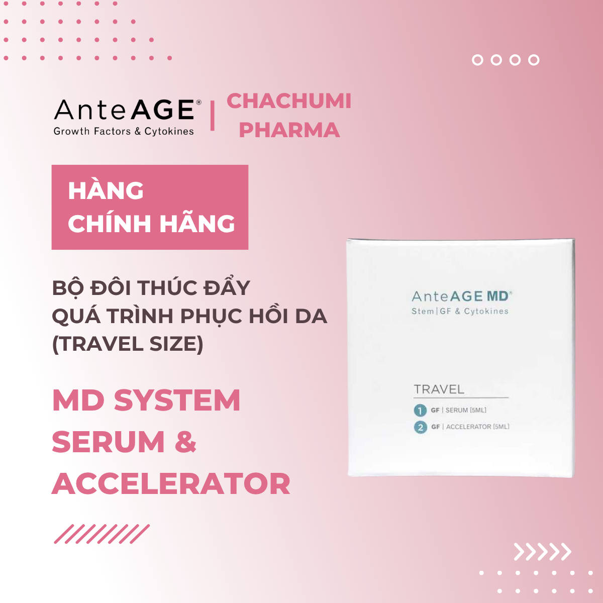 [DATE 03/2027]  Bộ Đôi AnteAGE MD System - MD Serum (1) & MD Accelerator (2) Chống Oxy Hóa, Phục Hồi & Nuôi Dưỡng Da Chuyên Sâu