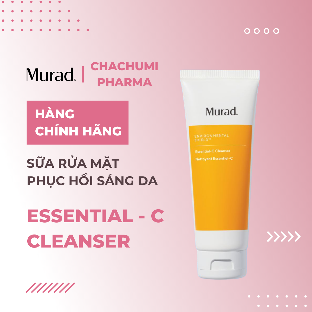 [Mẫu mới] Sữa Rửa Mặt Phục Hồi Sáng Da Murad Essential-C Cleanser 148ml