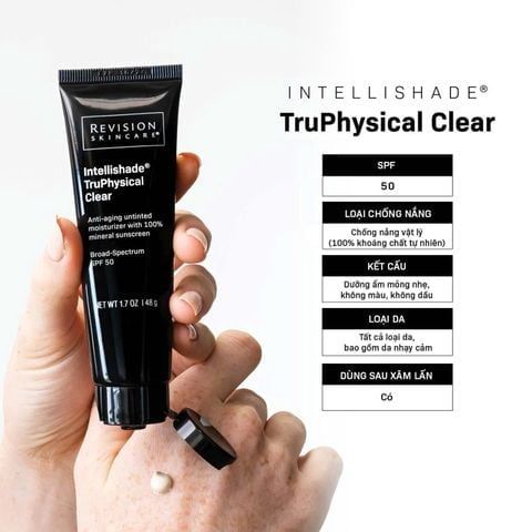 [Tuýp 4g] Kem Chống Nắng Revision Skincare Intellishade Truphysical Clear Kết Hợp Dưỡng Ẩm Và Làm Giảm Nếp Nhăn