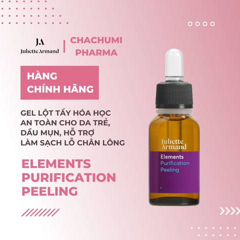 Juliette Armand Elements Purification Peeling Gel Lột Tẩy Hóa Học An Toàn Cho Da Trẻ, Dầu Mụn, Hỗ Trợ Làm Sạch Lỗ Chân Lông 10ml