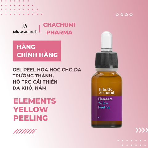 Juliette Armand Elements Yellow Peeling Gel Lột Tẩy Hóa Học An Toàn Cho Da Trưởng Thành, Hỗ Trợ Cải Thiện Da Khô Và Nám 10ml