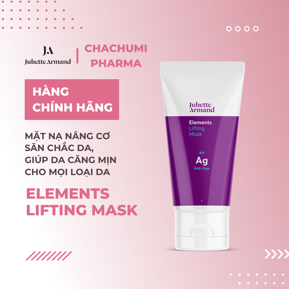 Juliette Armand Elements Lifting Mask Mặt Nạ Nâng Cơ Săn Chắc Da, Giúp Da Căng Mịn Cho Mọi Loại Da 50ml