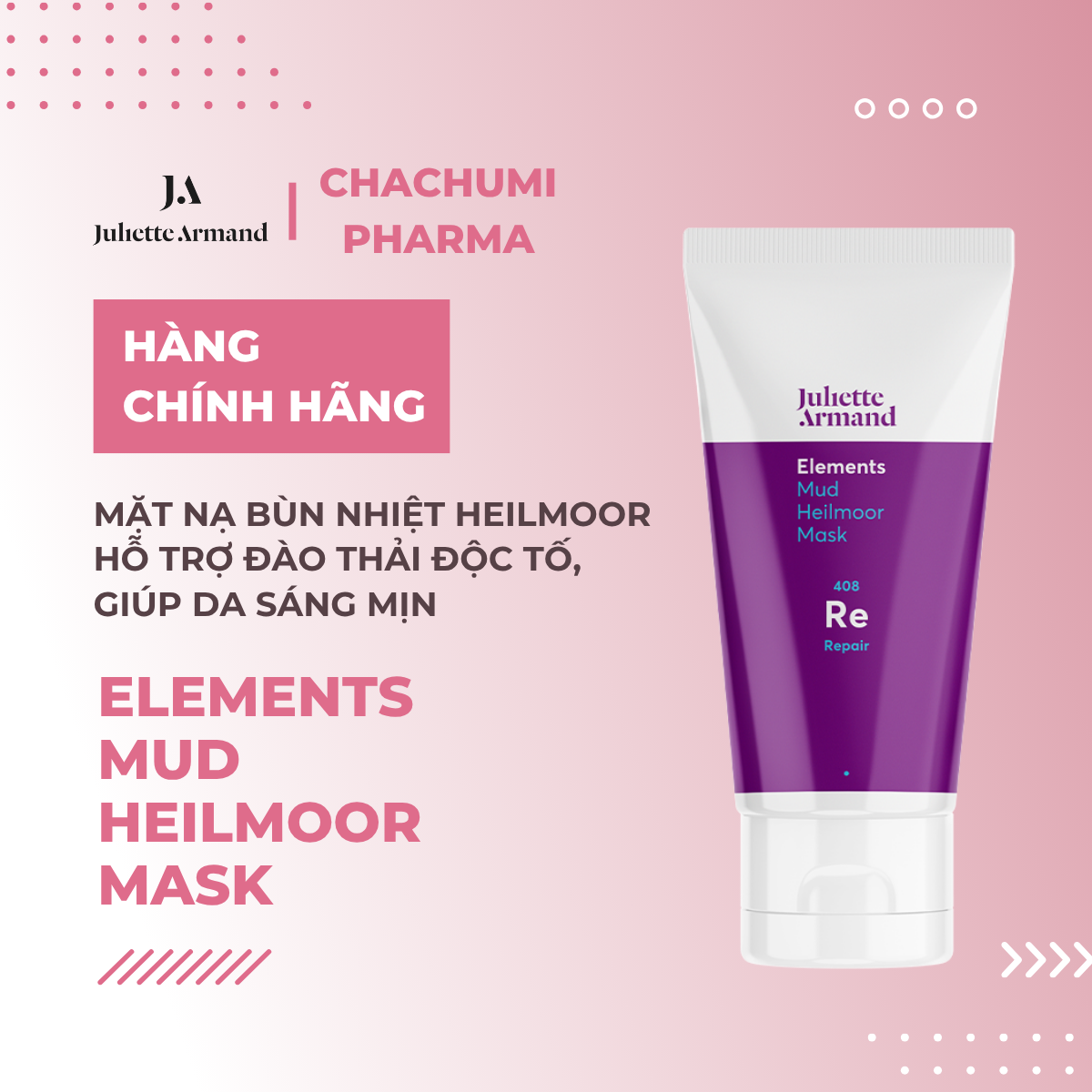Juliette Armand Elements Mud Heilmoor Mask Mặt Nạ Bùn Nhiệt Heilmoor Hỗ Trợ Đào Thải Độc Tố, Giúp Da Sáng Mịn 50ml
