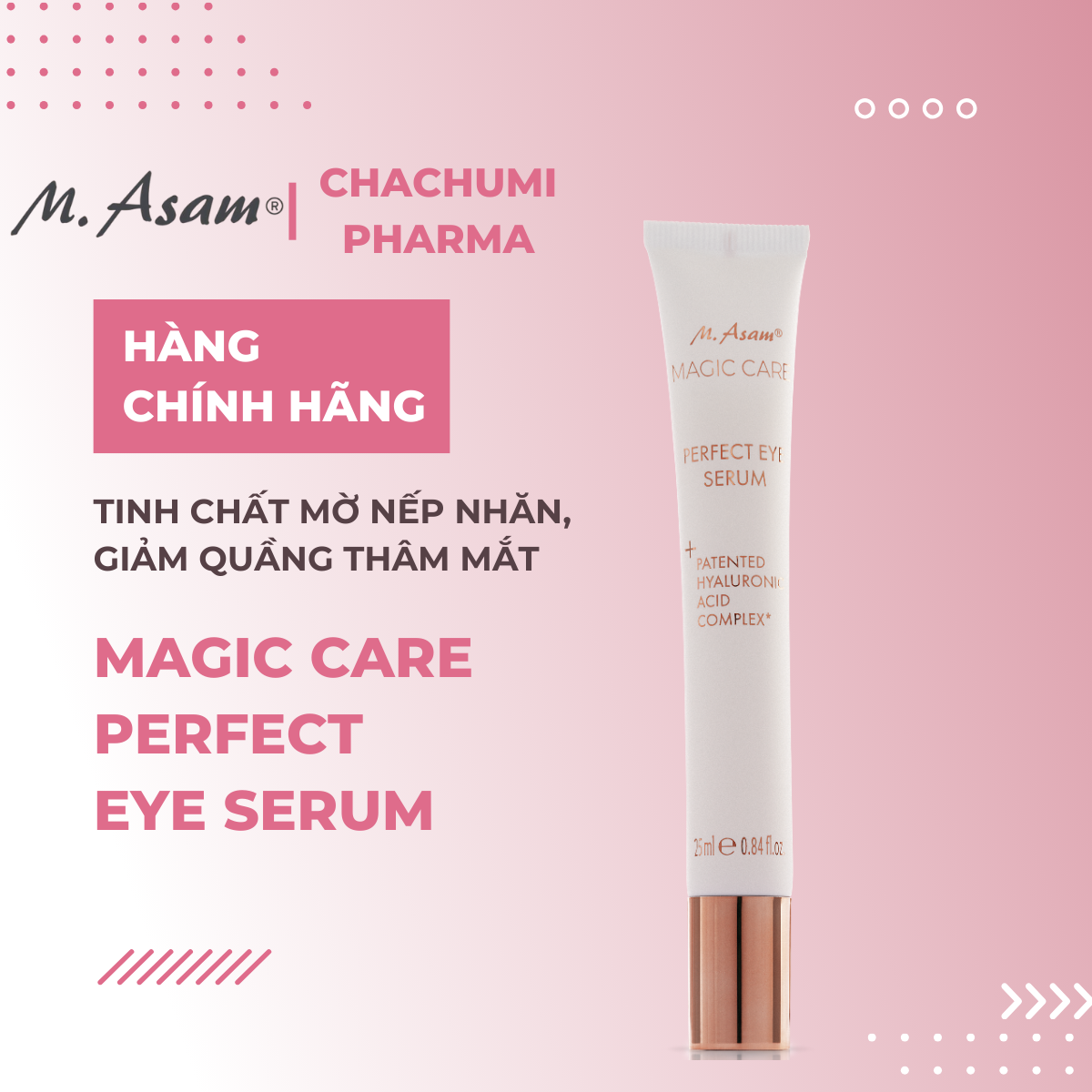 M. Asam Magic Care Perfect Eye Serum Kem Mắt  Mờ Nếp Nhăn, Giảm Quầng Thâm Mắt 25ml