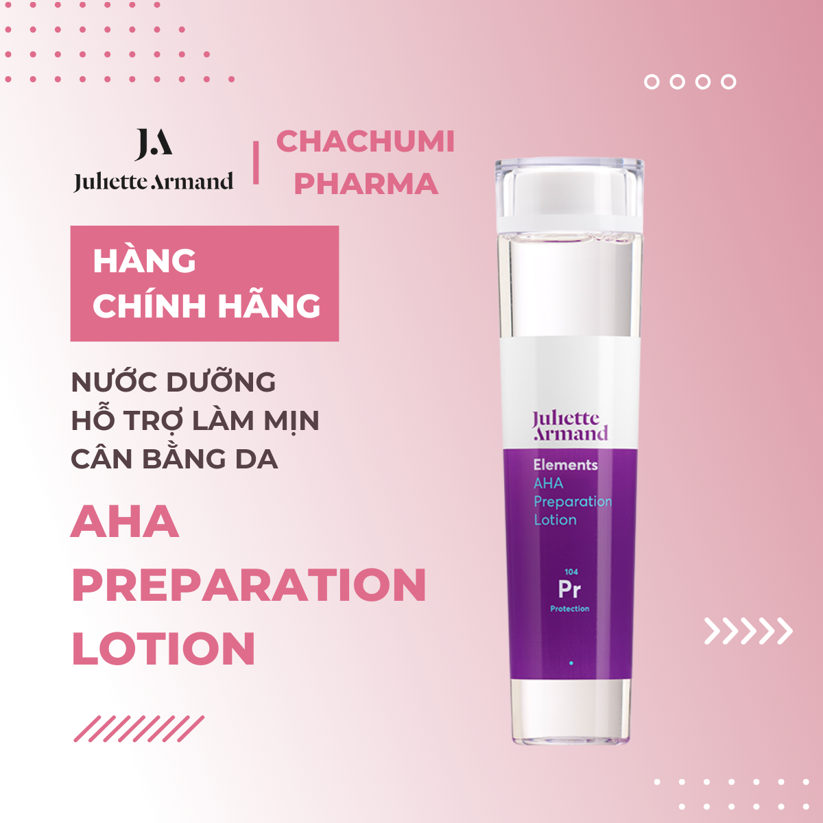 Juliette Armand AHA Preparation Lotion - Toner Tẩy Da Chết Nhẹ Nhàng, Làm Sáng, Se Khít Lỗ Chân Lông 210ml