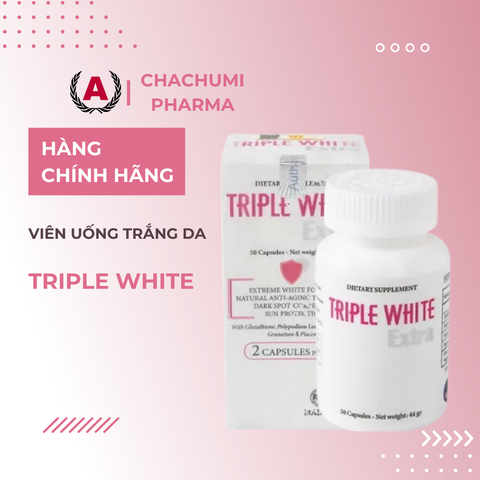 Triple White - Viên Uống Trắng Da Và Chống Nắng 50 viên